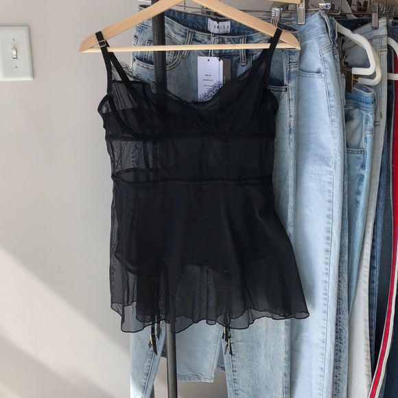 La Vie En Rose Tops - *SOLD* la Vie en Rose Sheer Lingerie Top